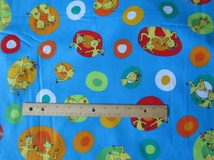 Blue Dr Seuss Hop on Pop Character Toss Cotton Fabric by the Yard - Picture 1 of 1