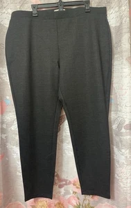 PHILOSOPHY WOMAN Pull On Pants Women’s 3X Gray/Black Plaid Stretch Elastic Waist - Picture 1 of 12