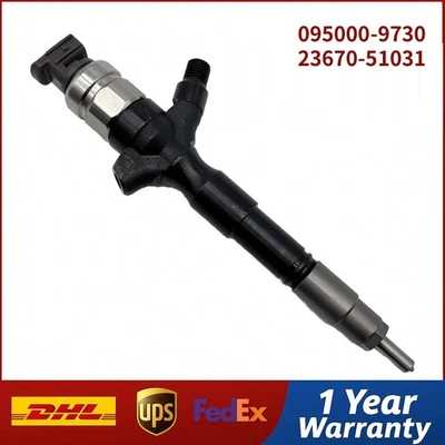 Inyector de combustible diésel 095000-9730 23670-51031 para Toyota Land Cruiser 1VD-FTV Foto 1 de 4
