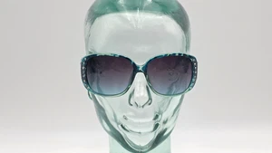 Gafas de sol Steve Madden S5279 TLTS lentes negras marco negro/verde azulado con pedrería - Imagen 1 de 7