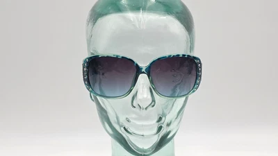 Óculos de sol Steve Madden S5279 TLTS lentes pretas armação preta/azulada com strass - Imagem 1 de 4