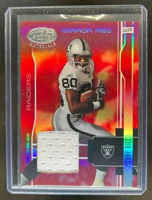 Jersey Jerry Rice 2003 Leaf Certified Materials espejo rojo #95/150 Raiders Foto 1 de 2