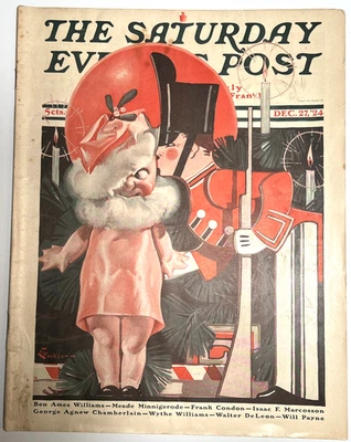 SATURDAY EVENING POST - Dec 1924 - EM JACKSON Cover / USSR Soviet LENIN Kalinin - Image 1 of 4