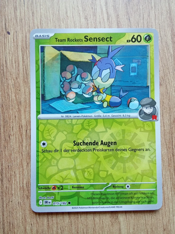 Pokemon Karte Team Rockets Sensect Reverse Holo Deutsch 015/182 - Bild 1 von 1