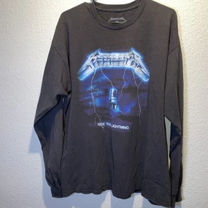 Metallica Men's Long Sleeve 1985 Tour Shirt Ride The Lightning Size Large 2023  - Picture 1 of 7
