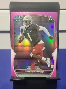 Cameron "Cam" Ward 2022 Bowman U Chrome 1st Pink Refractor #34 - Picture 1 of 2