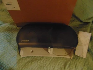 LEWISTOWN PAPER CO. TWIN BLACK PEARL COMMERCIAL TOILET PAPER DISPENSER - Picture 1 of 4