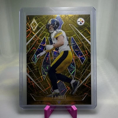 2024 Panini Phoenix T.J. Watt #130 Gold Lazer /10 - Image 1 of 4