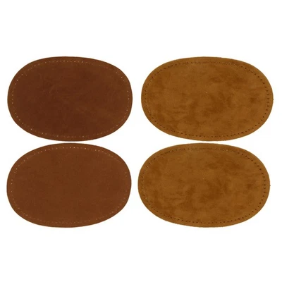 2 Farben annähen Wildleder Oval Ellenbogen Knie Patches für Pullover Hosen - Bild 1 von 4