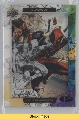 2021 Upper Deck Marvel Premier Art Stages Shadowbox Deadpool #AS-4 READ a2e - Image 1 of 3