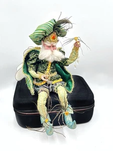 Vintage Mark Roberts Christmas Peacock Golden Jewels Fairy 17" w Peacock Hat - Picture 1 of 20