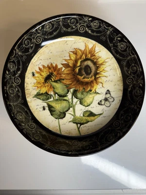 Beautiful French Sunflower Pasta Bowls Certified International. Set Of 4 .New. - Image 1 of 4