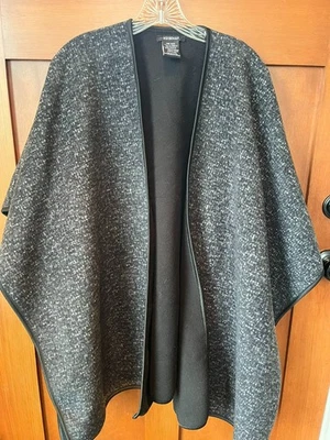 IKE BEHAR Shawl, Women's One Size Tall, Grey Black, Sleeveless - Image 1 of 4