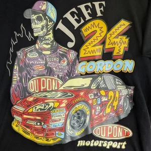 Jeff Gordon 24 Skull Nascar Racing Dupont Motorsport schwarz T-Shirt Herren Large - Bild 1 von 9