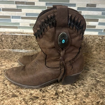 Botas occidentales Rampage para mujer 6,5 M Ram Sidnie marrón media pantorrilla   Foto 1 de 4