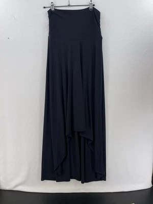 MICHAEL KORS Y2K Black Soft Jersey Hi-Low Foldover Skirt Size P/S - Image 1 of 4
