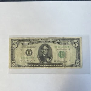 1950A Cleveland, OH $5 Federal Reserve Note Circulated - Picture 1 of 2