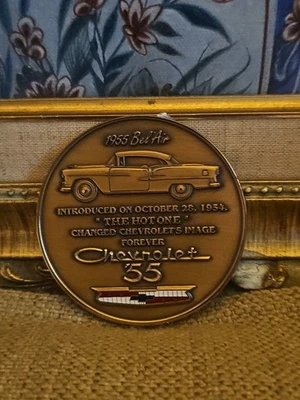1955 BEL AIR CHEVROLET 55calendar coin OCTOBER 28 1954 era - Image 1 of 4