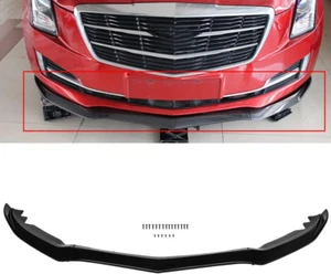 PP Car Front Lip Body Kits Fits for 2015-2018 for Cadillac ATS Glossy Black Fron - Picture 1 of 9
