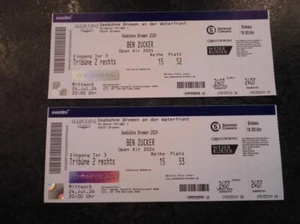 2 Karten Ben Zucker, Seebühne Bremen, 24. Juli 24, 20.00 Uhr , 150 Euro - Bild 1 von 1