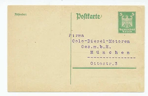 Germany 1924 Postal Stationery Card H&G 156 Unused with Address Imprint - Picture 1 of 2