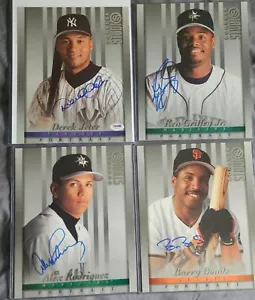 1997 DONRUSS STUDIO 8X10 AUTOGRAPHED SET 1/1 DEREK JETER GRIFFEY GWYNN RIPKEN - Picture 1 of 6