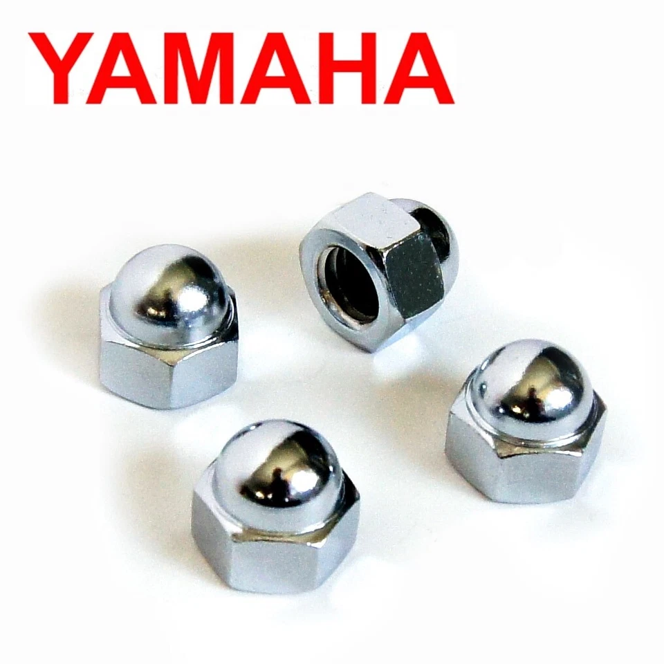 Tuercas bellota domo Yamaha cromadas tamaño 10 mm x 1,25 paso de rosca / llave tamaño 14 mm Foto 1 de 1