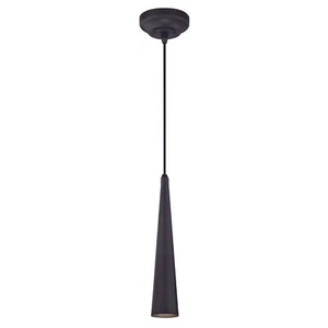 Dimmable LED Light Fitting Ceiling Pendant Brushed Gun Metal Cone CARNEY - Picture 1 of 3