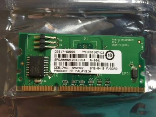 HP printer CE517AC 8MB/ 64MB memory module 16 Bit Flash / DDR2 SODIMM  - Image 1 of 1