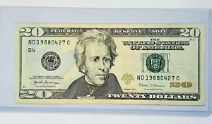 BIRTHDAY BILL SERIAL NUMBER $20 DOLLAR NOTE ND19880427C April 27, 1998 (2017) - Picture 1 of 3