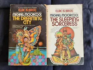 Lancer Paperback Book Lot of 2 - Adventures of Elric - Michael Moorcock - Picture 1 of 2