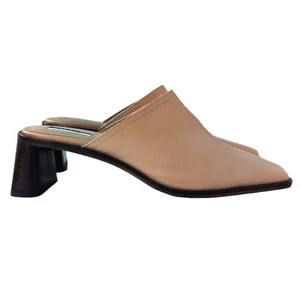 TOPSHOP Leather Juke Mules Size EU-40/US-9.5 Slip-on Tan Shoes Womens - Picture 1 of 9