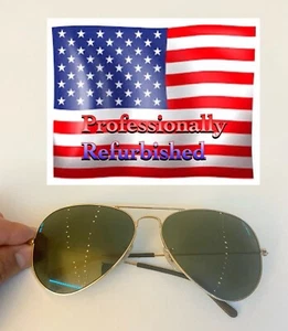 Gafas de sol Ray Ban RB3025 doradas de moda aviador con lentes polarizadas G15 talla 58 - Imagen 1 de 10