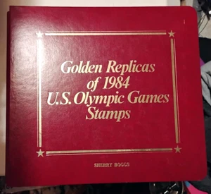 Golden Replicas of 1984 U.S. Olympic Games 22K Gold Stamps - All 16 Stamps - Picture 1 of 4