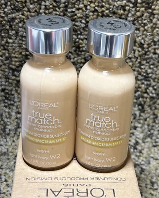 2 L'Oreal True Match Super Blendable Makeup #W2 Light Ivory - Image 1 of 2
