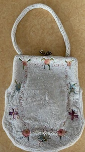 Rosenfeld Women's White Mother of Pearl Handbag with Floral Designs from Belgium - Picture 1 of 3