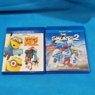 Despicable Me 2 & The Smurfs 2 Blu-ray Lot Of 2 Movies - Image 1 of 4
