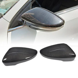 Fit VW Passat CC Scirocco Beetle Jetta Carbon Fiber Door Wing Mirror Cover Caps - Picture 1 of 12