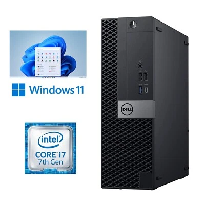 Dell OptiPlex 7050 Core i7 Desktop Computer 16GB RAM 240GB SSD Wi-Fi Windows 11 - Image 1 of 4