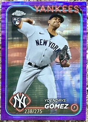 2024 Topps Chrome YOENDRYS GOMEZ RC Purple Sonar Insert 238/275 #160 🔥 - Image 1 of 2