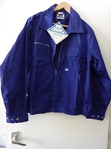 Blue Castle Jacket 44"/112cm blue polyester/cotton zip front BNWT - Picture 1 of 6
