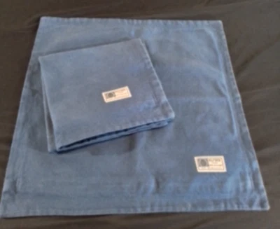 Tommy Hilfiger Azul Lona 20x20 Funda de Almohada Par Cierre Cremallera Decorativa Lujo Foto 1 de 4