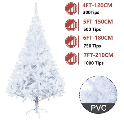 4/5/6/7FT Christmas Tree with LED Lights Stand Artificial Xmas Tree Home Decor - Image 1 of 4