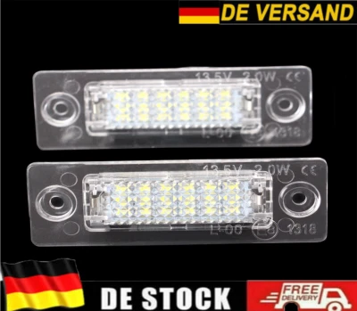 2X LED Kennzeichenbeleuchtung Nummernschild für VW T5 Caddy Passat Touran Golf~ - Bild 1 von 4
