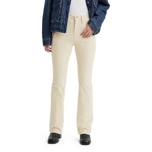 Levi's 725 High-Waist Classic Stretch Bootcut Jeans - White Smoke 33L NWT - Picture 1 of 1