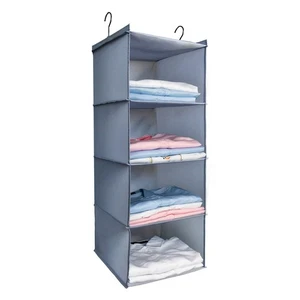 Organizador de Armario Colgante, Fácil Montaje Plegable 4 Estantes Armario Colgante Armario... - Imagen 1 de 9