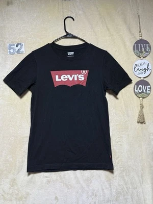 Camiseta negra Levi’s Batwing Logo HK7 para niños talla 14/16 Foto 1 de 4