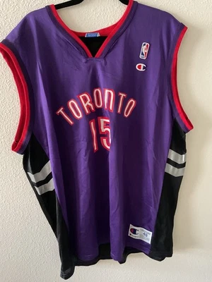Camiseta Champion Toronto Raptors Vince Carter púrpura/negro #15 talla 48 Foto 1 de 4