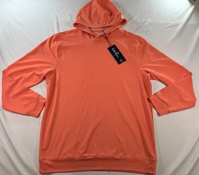 全新带标签 WALTER HAGEN 男式 P11 PULLOVER 高尔夫帽衫 尺寸 中号珊瑚 - 75 美元 — 第 1/4 张图片