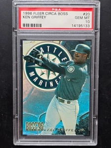 🔥 1996 FLEER KEN GRIFFEY JR. #20 CIRCA BOSS GEM MINT PSA 10 *POP 8* 🔥 - Picture 1 of 6